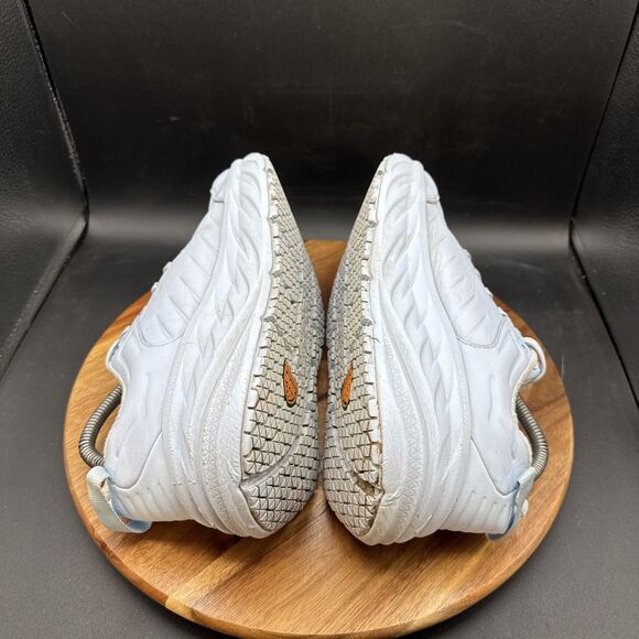 Hoka One One Bondi SR Womens Size 9 Shoes Slip Resistant Soft Toe Blue Leather - Picture 5 of 8